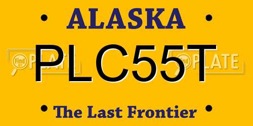 PLC55T Alaska License Plate