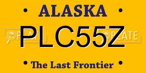 PLC55Z Alaska License Plate