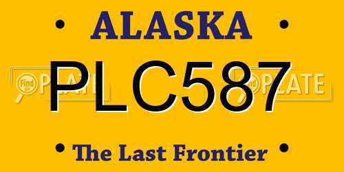 PLC587 Alaska License Plate