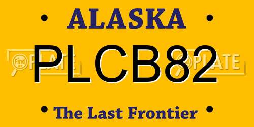PLCB82 Alaska License Plate
