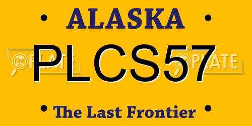 PLCS57 Alaska License Plate
