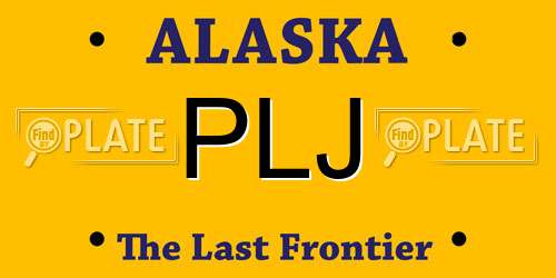 PLJ Alaska License Plate