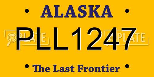 PLL1247 Alaska License Plate