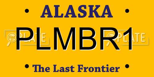 PLMBR1 Alaska License Plate