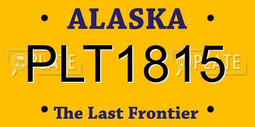 PLT1815 Alaska License Plate