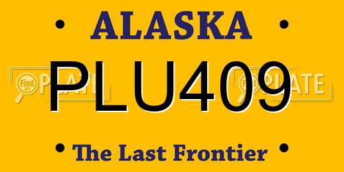 PLU409 Alaska License Plate
