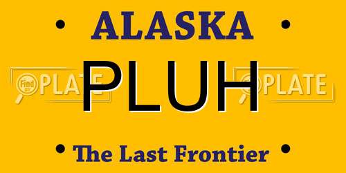 PLUH Alaska License Plate