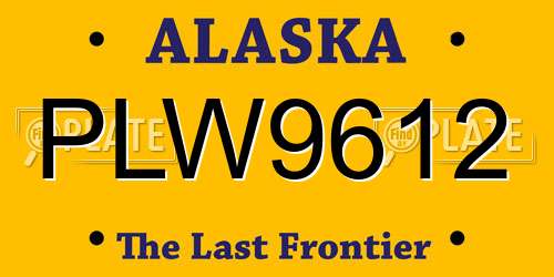 PLW9612 Alaska License Plate