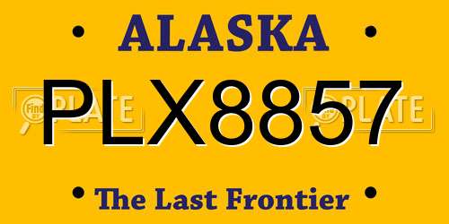 PLX8857 Alaska License Plate