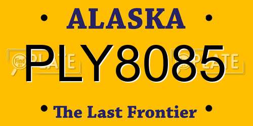 PLY8085 Alaska License Plate