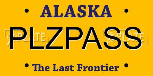 PLZPASS Alaska License Plate