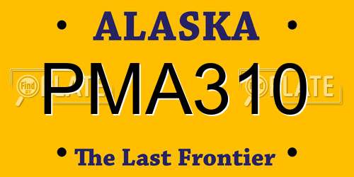 PMA310 Alaska License Plate