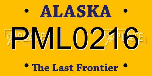 PML0216 Alaska License Plate