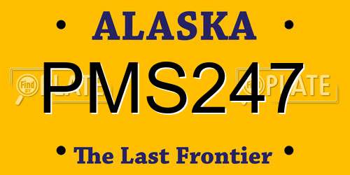 PMS247 Alaska License Plate