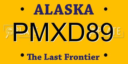 PMXD89 Alaska License Plate