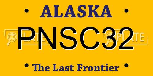 PNSC32 Alaska License Plate
