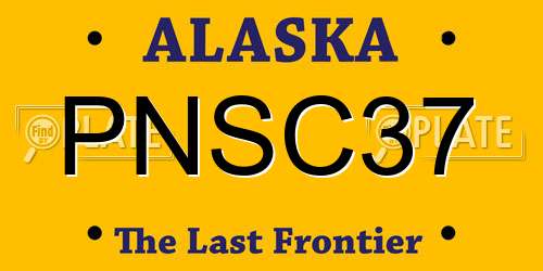 PNSC37 Alaska License Plate