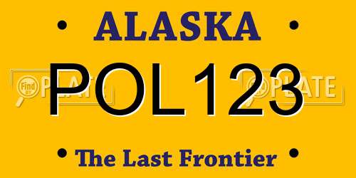 POL123 Alaska License Plate