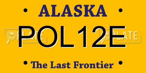 POL12E Alaska License Plate