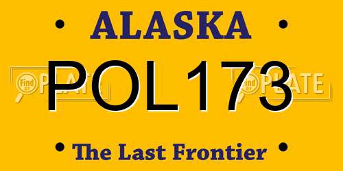 POL173 Alaska License Plate