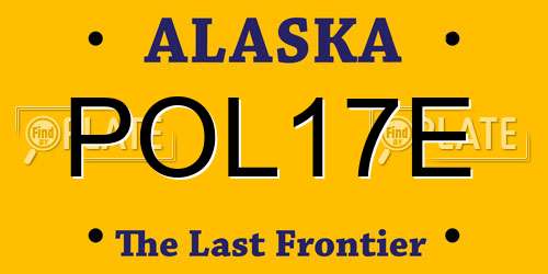 POL17E Alaska License Plate