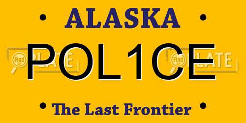 POL1CE Alaska License Plate