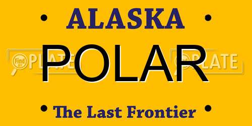 POLAR Alaska License Plate