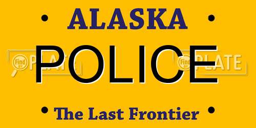 POLICE Alaska License Plate