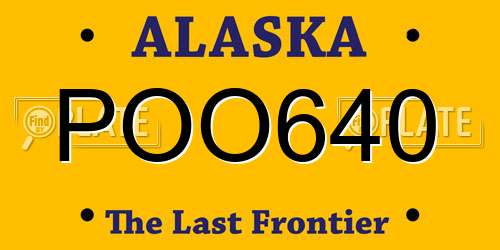 POO640 Alaska License Plate