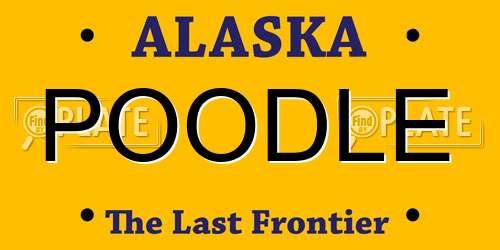 POODLE Alaska License Plate