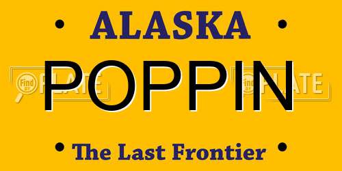 POPPIN Alaska License Plate
