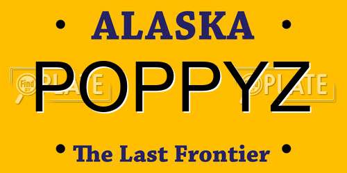 POPPYZ Alaska License Plate