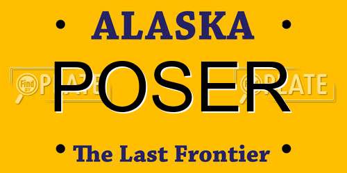 POSER Alaska License Plate
