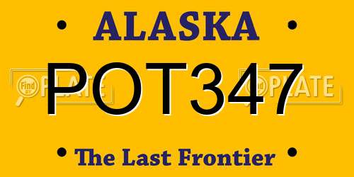 POT347 Alaska License Plate