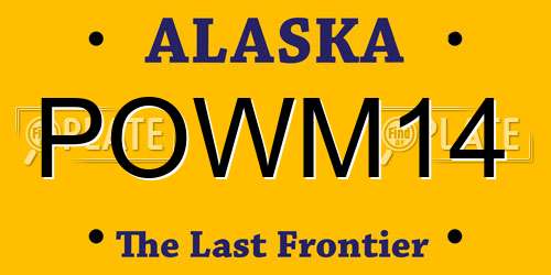 POWM14 Alaska License Plate