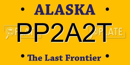 PP2A2T Alaska License Plate