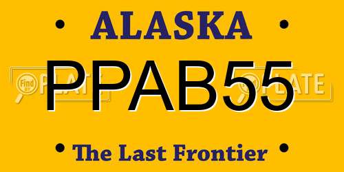 PPAB55 Alaska License Plate