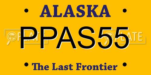 PPAS55 Alaska License Plate