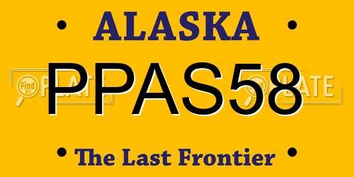 PPAS58 Alaska License Plate