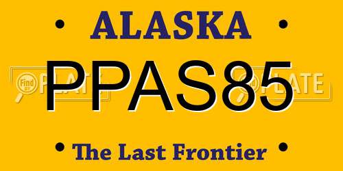 PPAS85 Alaska License Plate