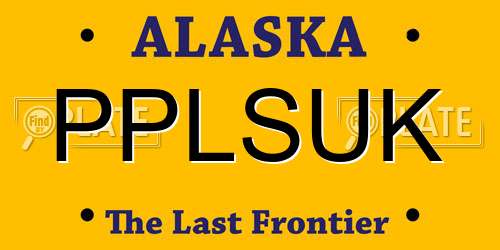 PPLSUK Alaska License Plate