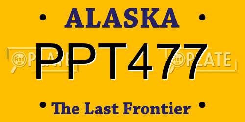 PPT477 Alaska License Plate