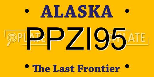 PPZI95 Alaska License Plate