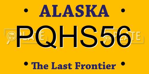 PQHS56 Alaska License Plate