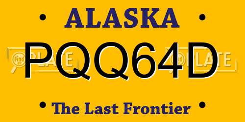 PQQ64D Alaska License Plate