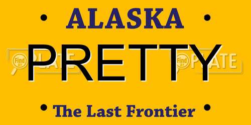 PRETTY Alaska License Plate