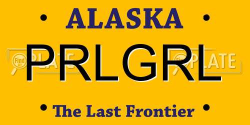 PRLGRL Alaska License Plate
