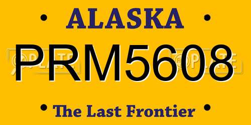 PRM5608 Alaska License Plate