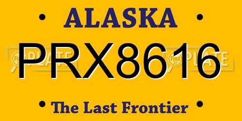PRX8616 Alaska License Plate