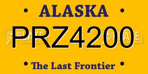 PRZ4200 Alaska License Plate